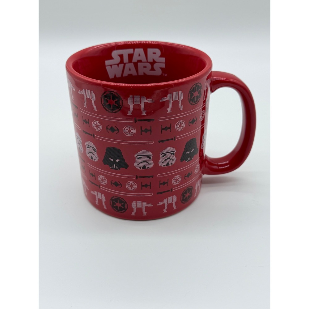 Star Wars Vandor Red Ugly Sweater Christmas Coffee Mug Darth Vader Stormtrooper